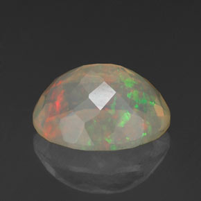 Ópalo multicolor natural de 1,79 ct, corte óvalo, translúcido
