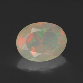 Ópalo multicolor natural de 1,12 ct, transparente, transparente / translúcido