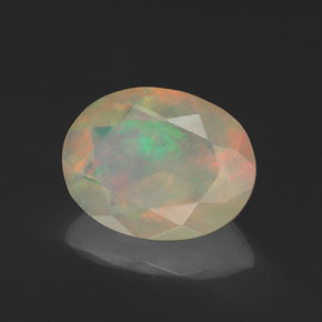 Ópalo multicolor natural de 1,12 ct, transparente, transparente / translúcido