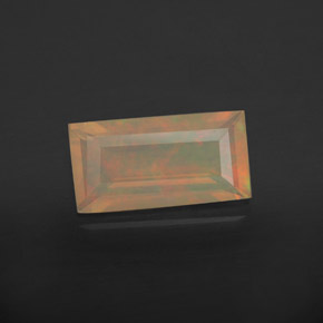 Ópalo multicolor natural de 1,55 ct, transparente, transparente / translúcido