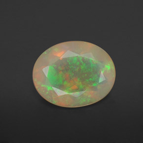 Ópalo multicolor natural de 1,37 ct, transparente, transparente / translúcido