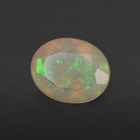 Ópalo multicolor natural de 1,37 ct, transparente, transparente / translúcido
