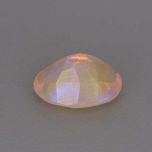 Ópalo multicolor natural de 1,18 ct, corte óvalo, transparente
