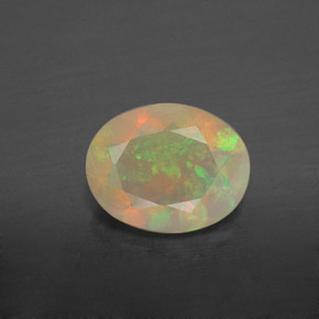 Ópalo multicolor natural de 1,10 ct, transparente, transparente / translúcido