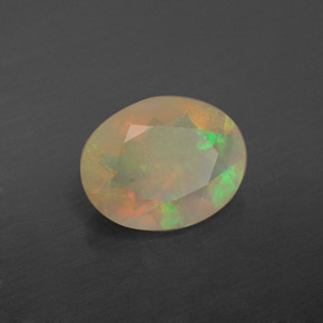 Ópalo multicolor natural de 1,10 ct, transparente, transparente / translúcido