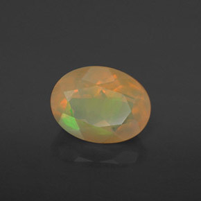 Ópalo multicolor natural de 1,28 ct, corte óvalo, translúcido