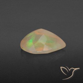 Ópalo Multicolor natural de 1.26 ct, En forma de pera, Transparente