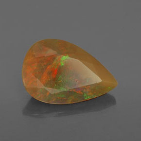 Ópalo Multicolor natural de 1.62 ct, En forma de pera, Transparente