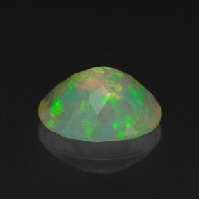 Ópalo multicolor natural de 1,58 ct, corte óvalo, transparente