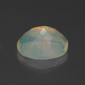 Ópalo multicolor natural de 1,33 ct, corte óvalo, transparente