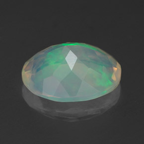 Ópalo multicolor natural de 1,60 ct, corte óvalo, transparente