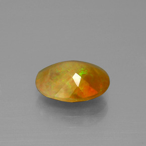 Ópalo multicolor natural de 1,51 ct, corte óvalo, translúcido