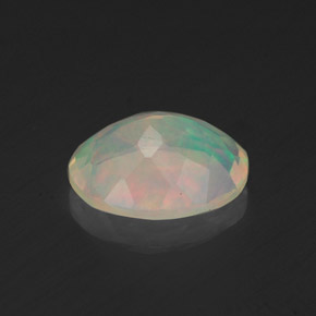 Ópalo multicolor natural de 1,22 ct, corte óvalo, transparente