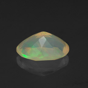 Ópalo multicolor natural de 1,09 ct, corte óvalo, transparente