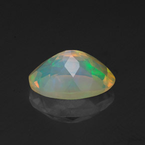 Ópalo multicolor natural de 1,26 ct, corte óvalo, transparente