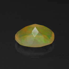 Ópalo multicolor natural de 1,14 ct, corte óvalo, transparente