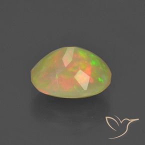 Ópalo Multicolor natural de 1.30 ct, Ovalada, Translúcido
