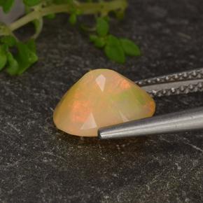 Ópalo multicolor natural de 1,46 ct, corte óvalo, translúcido