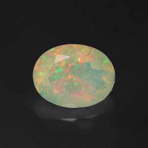 Ópalo multicolor natural de 1,26 ct, transparente, transparente / translúcido