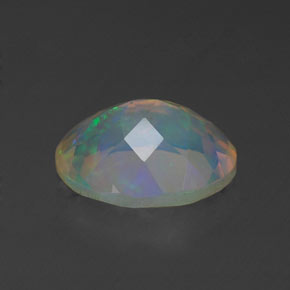 Ópalo multicolor natural de 1,23 ct, corte óvalo, transparente
