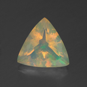 Ópalo multicolor natural de 1,29 ct, trillón, transparente