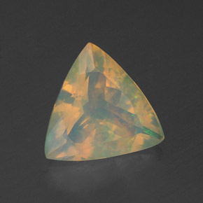 Ópalo multicolor natural de 1,29 ct, trillón, transparente