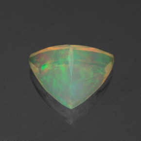 Ópalo multicolor natural de 1,29 ct, trillón, transparente