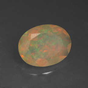 Ópalo multicolor natural de 1,14 ct, corte óvalo, translúcido