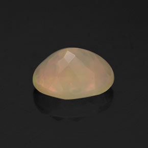 Ópalo multicolor natural de 0,97 ct, corte óvalo, transparente