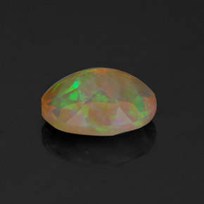 Ópalo multicolor natural de 1,00 ct, corte óvalo, transparente