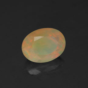 Ópalo multicolor natural de 1,02 ct, transparente, transparente / translúcido
