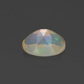 Ópalo multicolor natural de 0,98 ct, corte óvalo, transparente
