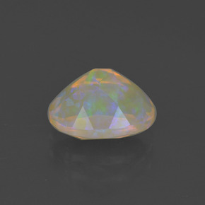 Ópalo multicolor natural de 1,06 ct, corte óvalo, transparente