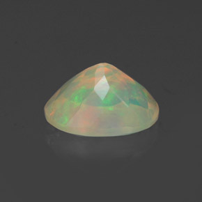 Ópalo multicolor natural de 0,92 ct, corte óvalo, transparente