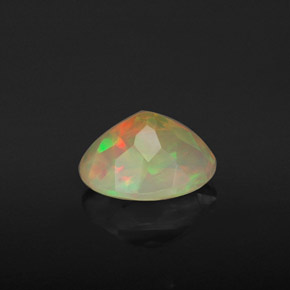 Ópalo multicolor natural de 1,06 ct, corte óvalo, transparente