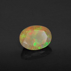 Ópalo multicolor natural de 0,98 ct, transparente, transparente / translúcido