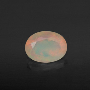 Ópalo multicolor natural de 0,88 ct, transparente, transparente / translúcido