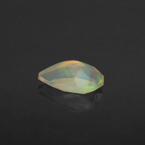 Ópalo multicolor natural de 0,58 ct, en forma de pera, transparente
