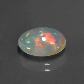 Ópalo multicolor natural de 2,01 ct, corte óvalo, transparente