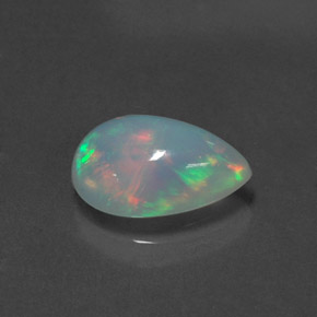 Ópalo multicolor natural de 1,92 ct, en forma de pera, transparente