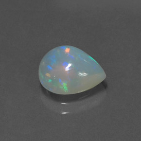Ópalo multicolor natural de 2,00 ct, en forma de pera, transparente