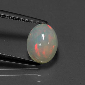 Ópalo multicolor natural de 1,38 ct, transparente, transparente / translúcido