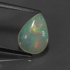 Ópalo multicolor natural de 1,72 ct, transparente, transparente / translúcido