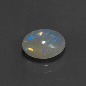 Ópalo multicolor natural de 1,11 ct, corte óvalo, transparente