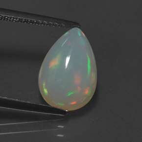 Ópalo multicolor natural de 2,66 ct, transparente, transparente / translúcido