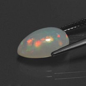 Ópalo multicolor natural de 2,66 ct, transparente, transparente / translúcido