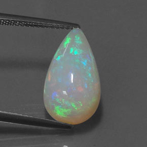 Ópalo multicolor natural de 4,05 ct, transparente, transparente / translúcido