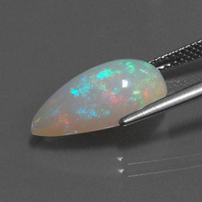 Ópalo multicolor natural de 4,05 ct, transparente, transparente / translúcido