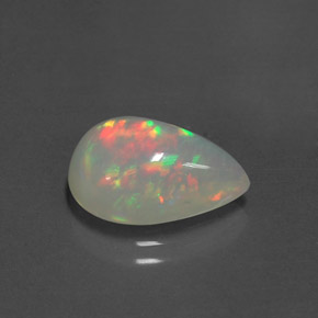 Ópalo multicolor natural de 3,12 ct, transparente, transparente / translúcido