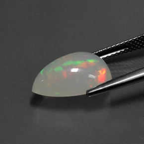 Ópalo multicolor natural de 3,12 ct, transparente, transparente / translúcido